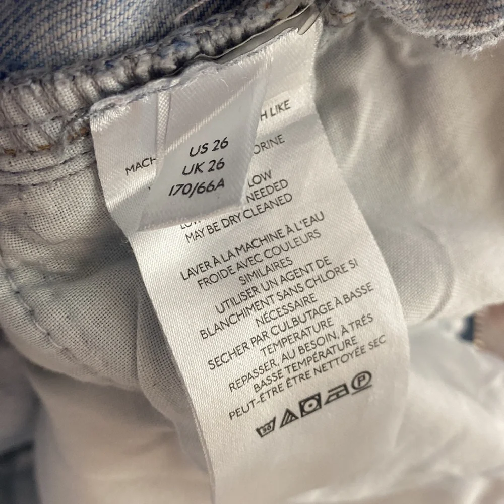 We The Free Jeans-Women's Straight Wide Leg Distressed High Rise 26 - Picture 8 of 11